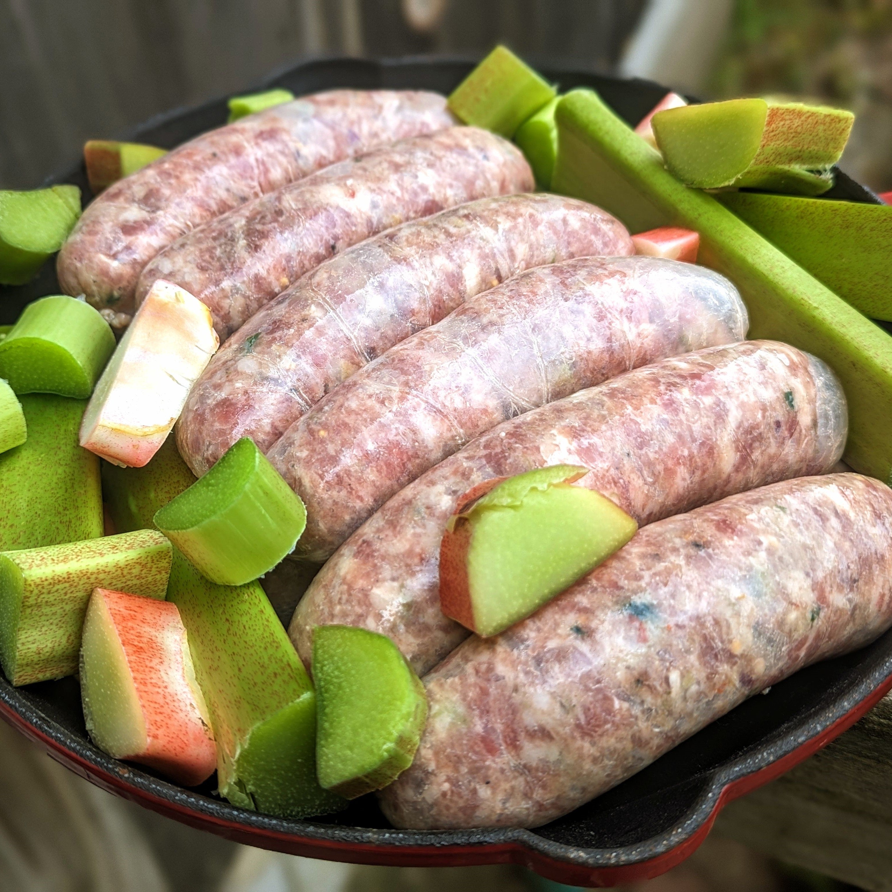 Rhubarb Mostarda Sausages Stillman Quality Meats