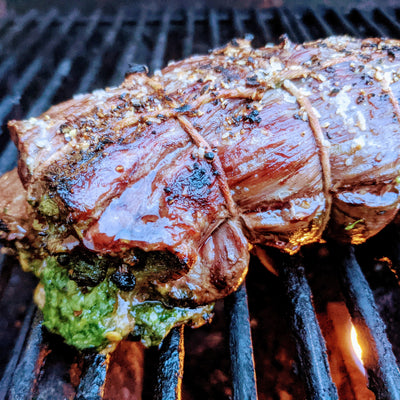 Spring Ramp Stuffed Flank Steak