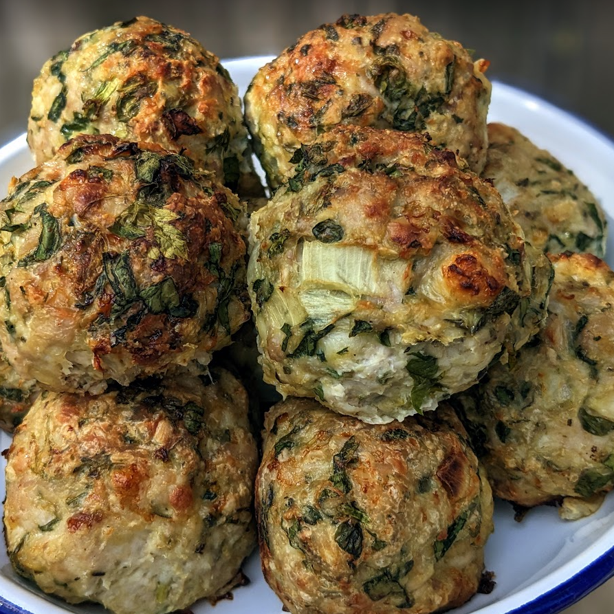 Turkey Spinach Feta Meatballs