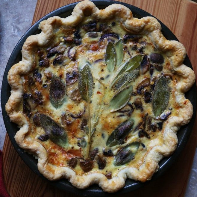 Mushroom Sage Quiche