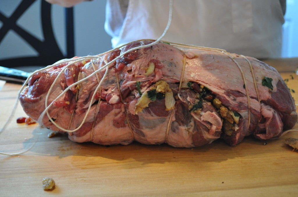 Rosemary Stuffed Leg of Lamb Roast
