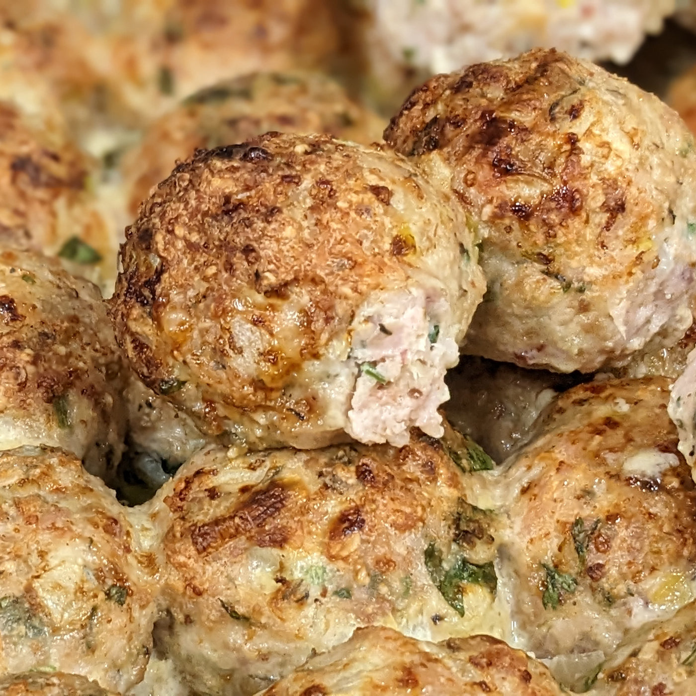 Chicken Bacon Leek Meatballs