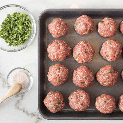 Pork Apple Leek Meatballs